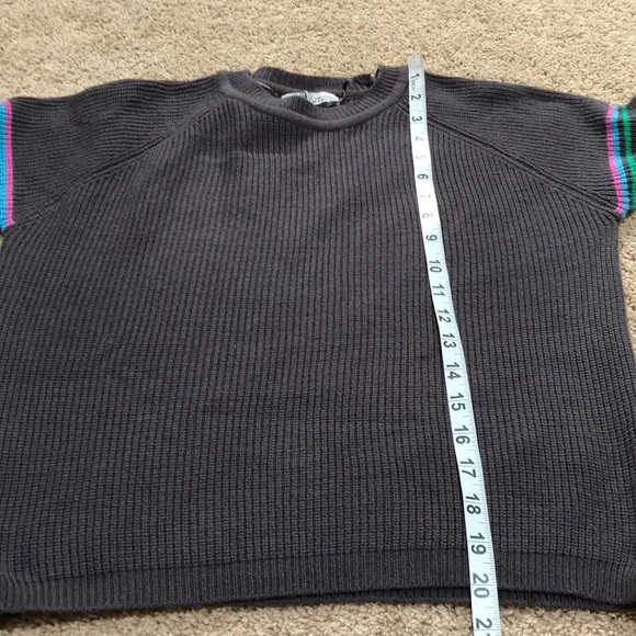 NWT! PULL & BEAR Size S grey multi crew sweater - Picture 6 of 8